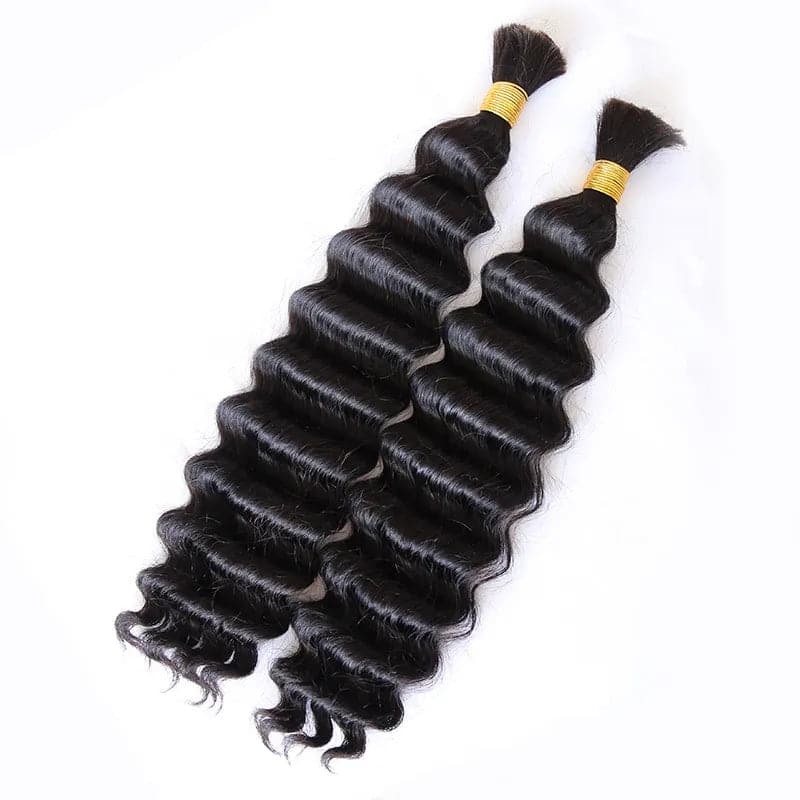 Deep wave bulk human hair