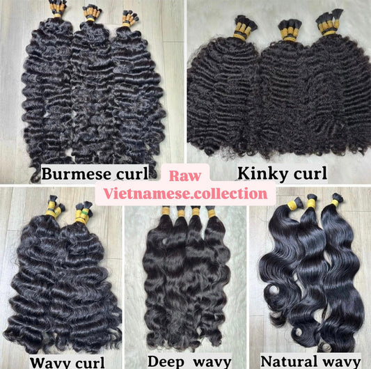 Raw Vietnamese Bulk hair