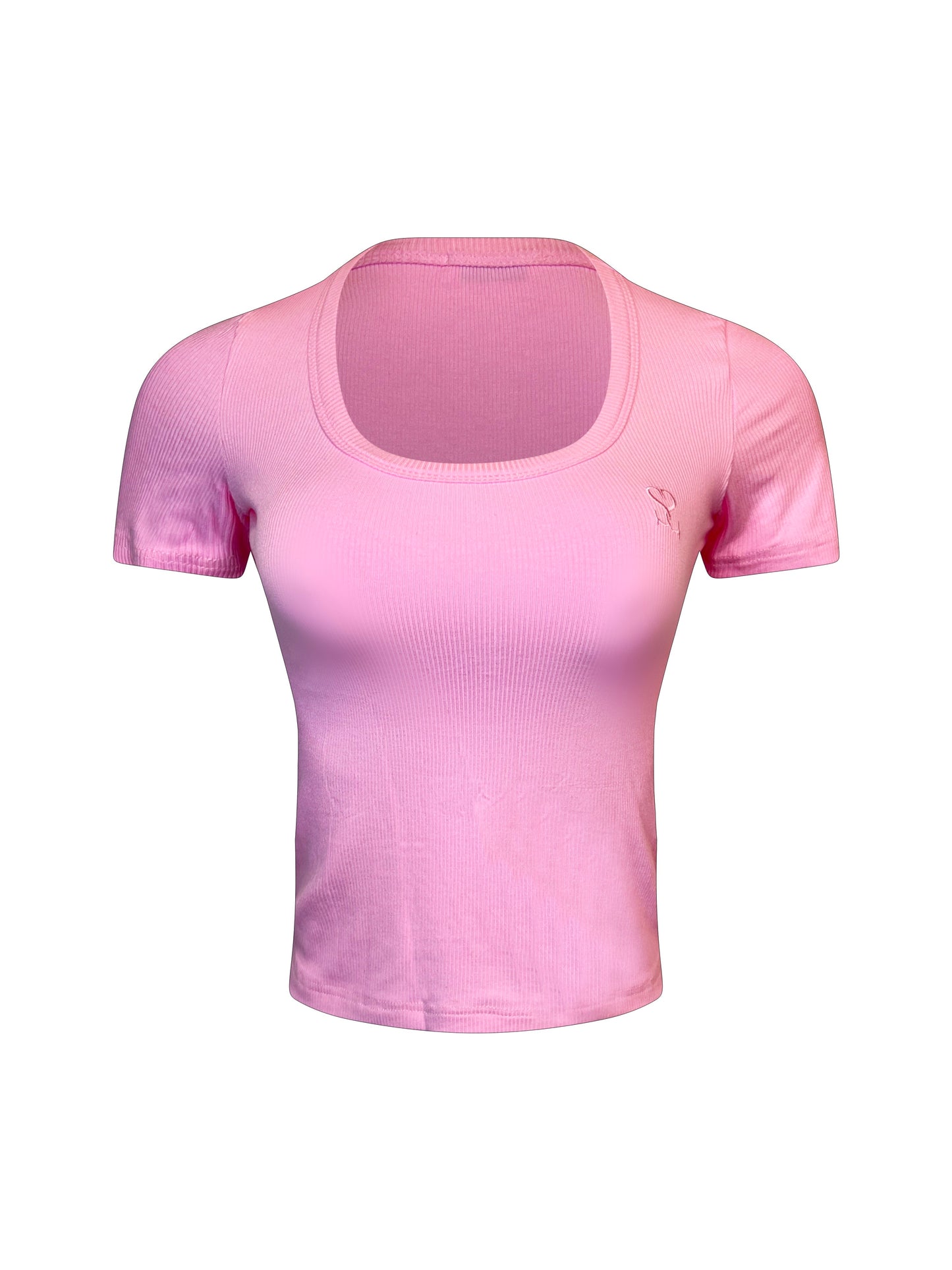 Arctic Pink ribbed t-shirt