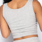 Sky Grey ribbed tank