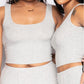 Sky Grey ribbed tank
