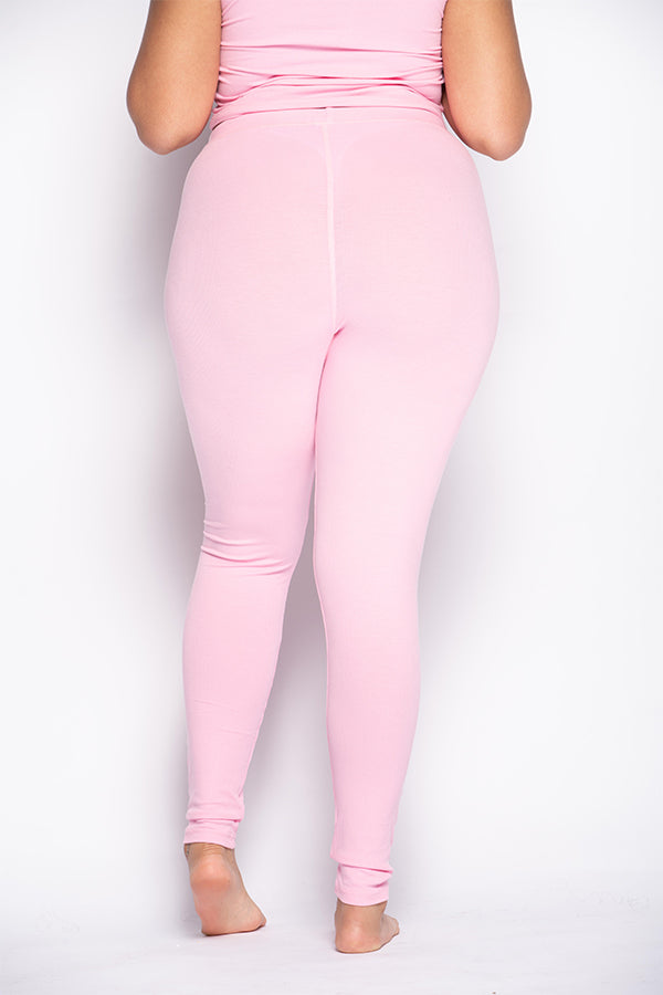 Arctic Pink ribbed legging